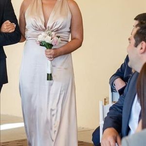 Revelry blush satin size 14 Dylan bridesmaid dress
